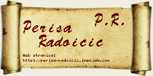 Periša Radoičić vizit kartica